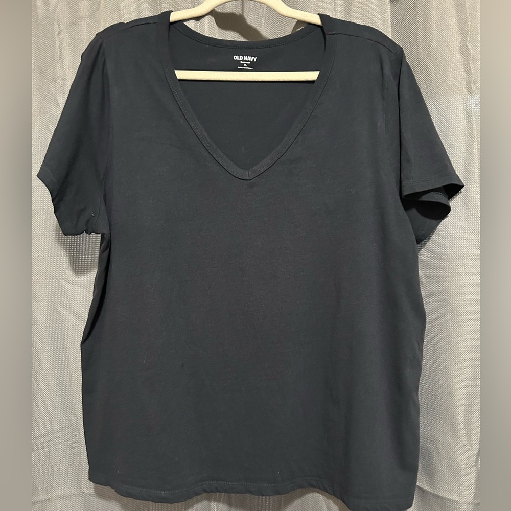 Women’s SS EW V-Neck In The Navy Jersey Knit T-Shirt